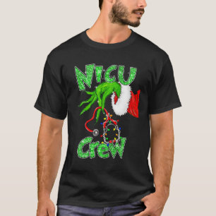 Camiseta Enfermeira Nicu Crew Feliz Estetoscópio de Natal X