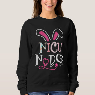 Camiseta Enfermeira Nicu Stethoscope Bunny Ears Feliz Enfer