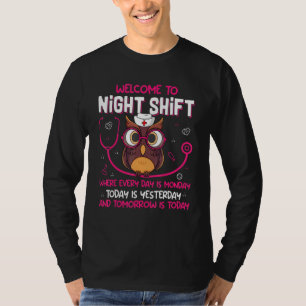 Camiseta Enfermeira Noturna Corujas   Enfermagem Enfermeira