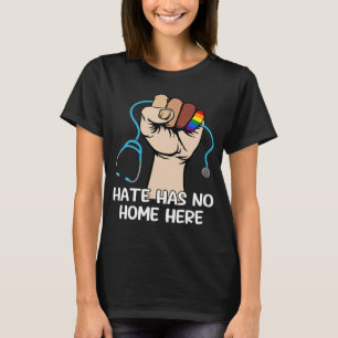 Camiseta Enfermeira O Ódio Não Tem Casa Aqui LGBTQ Love Pri
