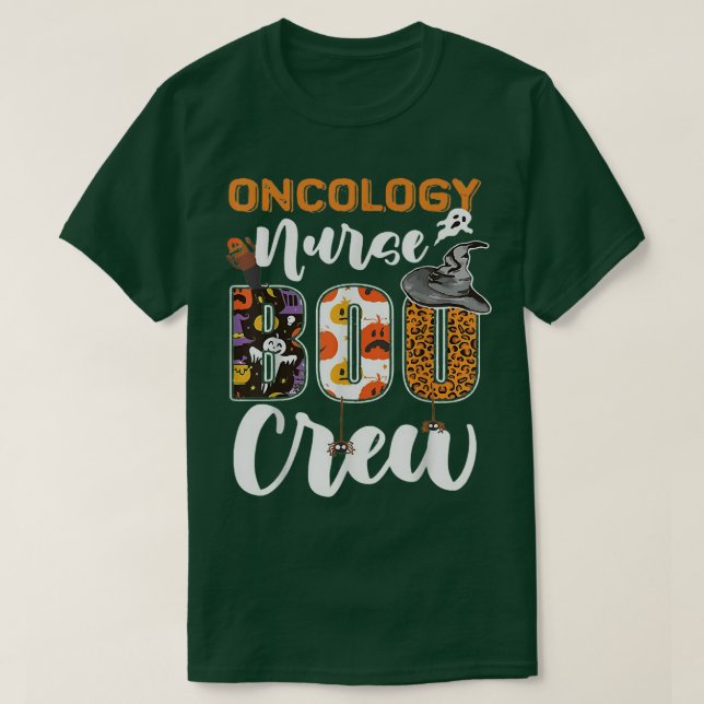 Camiseta Enfermeira Oncologia Boo Crew Cute 2610 (Frente do Design)