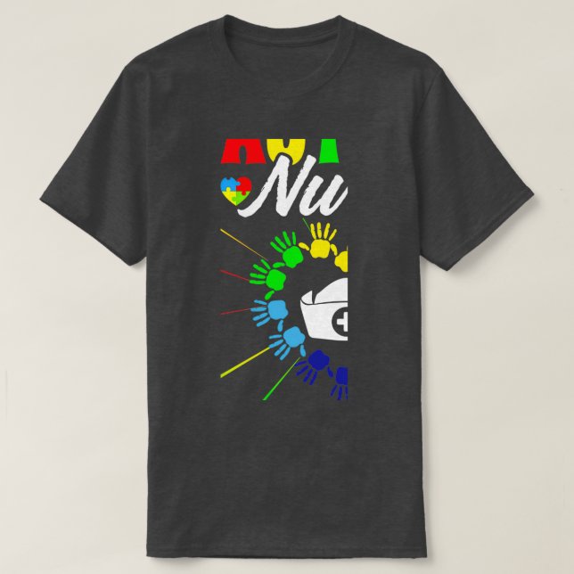Camiseta Enfermeira Orgulhosa Sensibilização Homens Mulhere (Frente do Design)