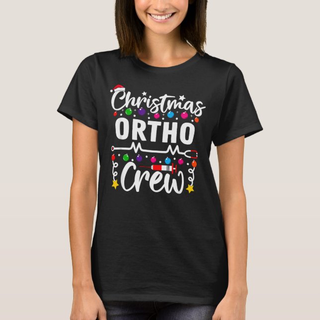 Camiseta Enfermeira Ortopédica de Natal Doutor Tech Ortoped (Frente)