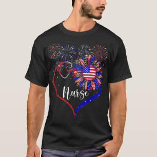 Camiseta Enfermeira Patriótica 4º De Julho