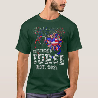 Camiseta Enfermeira Patriótica 4º De Julho Bandeira America