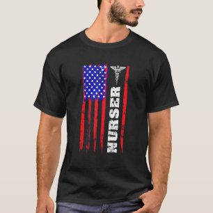 Camiseta Enfermeira Patriótica 4 de julho Independência de