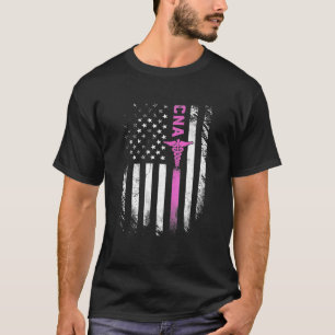 Camiseta Enfermeira Patriótica CNA Bandeira Americana 4 De