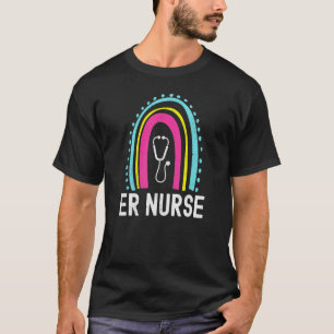 Camiseta Enfermeira Patriótica do Pronto Socorro Arco-íris