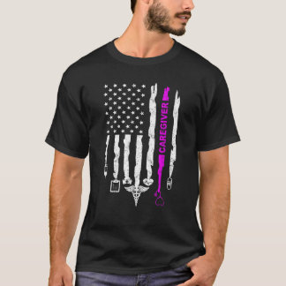 Camiseta Enfermeira Patriótica Enfermeira Americana Bandeir
