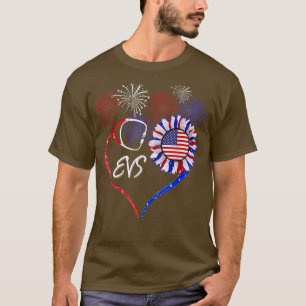 Camiseta Enfermeira Patriótica EVS 4 De Julho Bandeira Amer