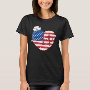Camiseta Enfermeira Patriótica RN LPN CNA Bandeira American