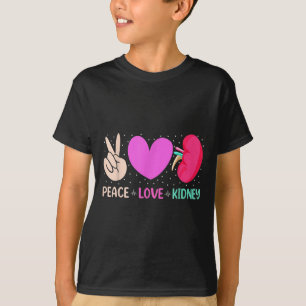 Camiseta Enfermeira Paz Amor Nefrologia Rim Diálise
