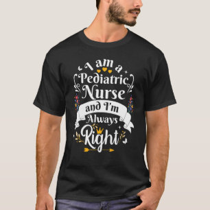 Camiseta Enfermeira Pediátrica Apreciação Sempre Correta Pa