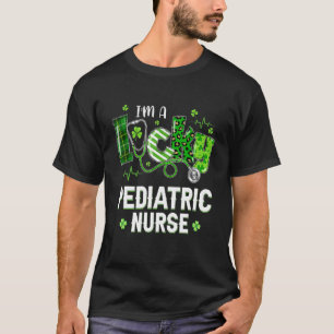 Camiseta Enfermeira pediátrica de Leopard Shamrock Lucky St
