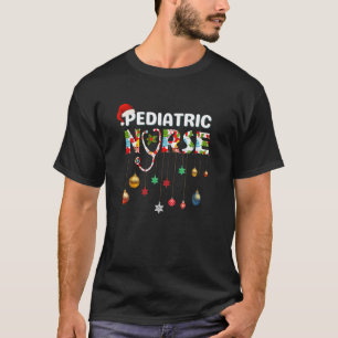 Camiseta Enfermeira Pediátrica de Natal Merry Nurse Saúde d