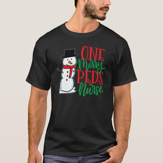 Camiseta Enfermeira Pediátrica Enfermeira de Natal Bonita N (Frente)
