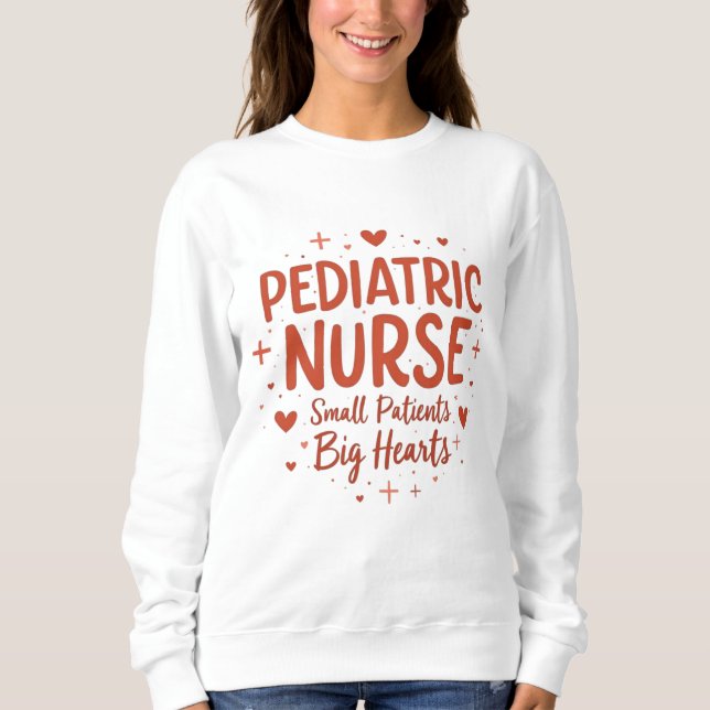 Camiseta Enfermeira Pediátrica – Pequenos Pacientes, Grande (Frente)