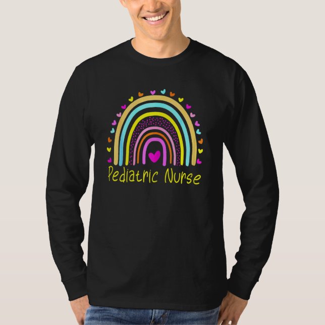 Camiseta Enfermeira pediátrica Rainbow (Frente)