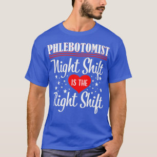 Camiseta Enfermeira Phlebotomista Enfermeira Noite Turno Ph