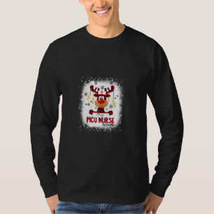 Camiseta Enfermeira Picu Branqueada Reindeer Natal Xmas Pic