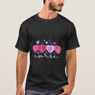 Camiseta Enfermeira Picu Corações de São Valentim Enfermage