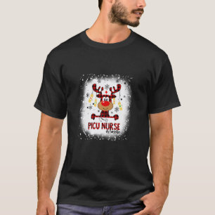Camiseta Enfermeira Picu Descolorida Rena Natal Xmas Picu L