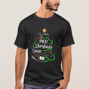 Camiseta Enfermeira PICU Enfermeira de Natal Feriado de Nat