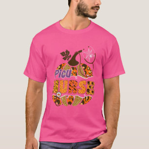 Camiseta Enfermeira Picu Stethoscope Halloween Pumpkin Leop