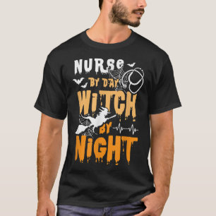 Camiseta Enfermeira por bruxa-Dia de as Bruxas engraçado-No