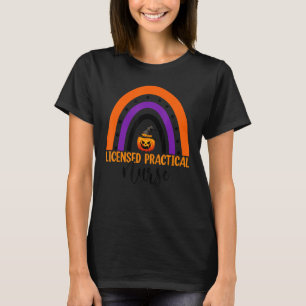 Camiseta Enfermeira Prática Licenciada Halloween Pumpkin Ra