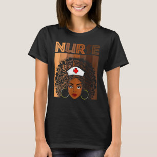 Camiseta Enfermeira Preta Para Mulheres Meninas Africanas M