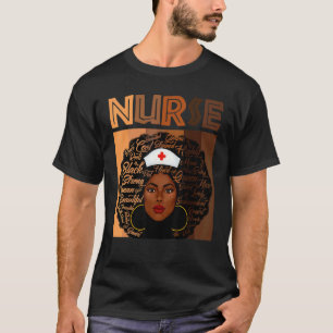 Camiseta Enfermeira Preta Para Mulheres Meninas Africanas M