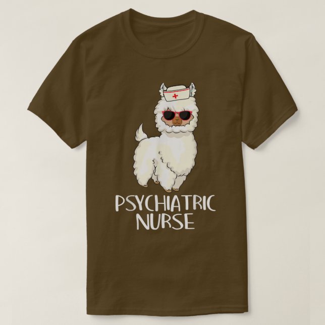 Camiseta Enfermeira Psiquiátrica Llama Rn Mental Health Psy (Frente do Design)