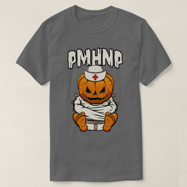 Camiseta Enfermeira Psiquiátrica PMHNP Bomba Louca de Hallo (Frente do Design)