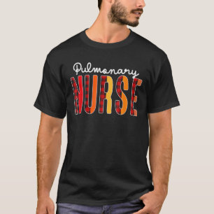 Camiseta Enfermeira Pulmonar Xadrez Vermelho Amor Coração E
