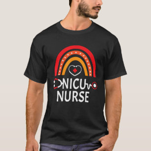 Camiseta Enfermeira Rainbow Icu Equipe Neonatal Tiny Humans