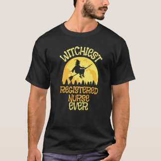 Camiseta Enfermeira Registrada Bruxa Humor de Halloween