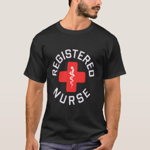 Camiseta Enfermeira Registrada Design RN Enfermagem Enferme