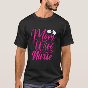 Camiseta Enfermeira Registrada Fofa Orgulhosa Mãe Esposa Di