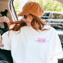 Camiseta Enfermeira Registrada Minimalista Elegante Rosa Sc