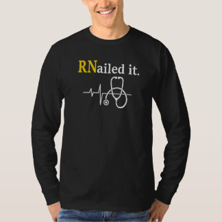 Camiseta Enfermeira Registrada Rn Nails Enfermagem S