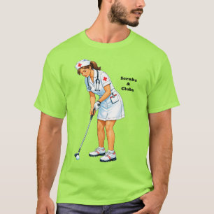 Camiseta Enfermeira Registrada Uniforme Colocando a Bola de