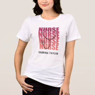 Camiseta Enfermeira Repetir Estetoscópio RN