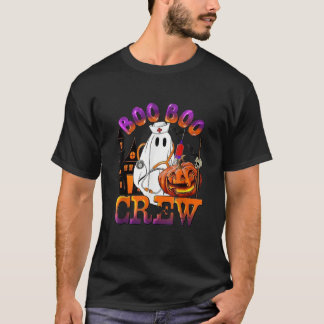 Camiseta Enfermeira Retro Boo Crew Halloween para Nurs Regi