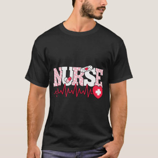 Camiseta Enfermeira Rosa, Bonita Enfermeira Cardíaca