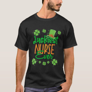 Camiseta Enfermeira Rua Patrick Day Luckiest Enfermeira Eve