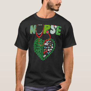 Camiseta Enfermeira Rua Patrick S Day Enfermeira Sortuda Er