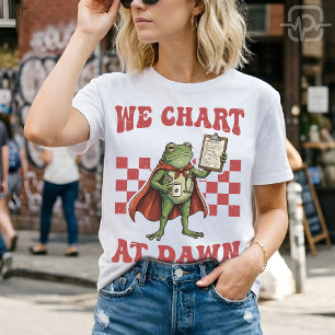 Camiseta Enfermeira Sapo Engraçada Nós Registramos ao Amanh