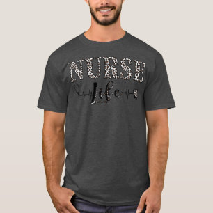 Camiseta Enfermeira Saúde Saúde Cheetah Coração Xadrez Leop