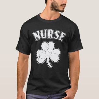 Camiseta Enfermeira Shamrock Enfermeira  Dia de São Patríci